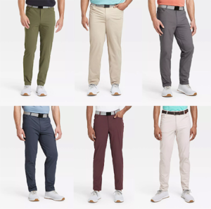 Target Golf Pants Golfers know that the right clothing can make or break your game. It would be best if you were comfortable and free of distractions to focus on hitting that perfect shot. Whether you're just starting or a seasoned pro, proper apparel will help you improve your golf game! That's why we've put together this guide for every golfer looking for target golf pants – get ready to play confidently! We'll have you feeling stylish and comfortable as you hit the links and improve your skillset with each stroke. Introducing Target's New Golf Pants Range Target has recently released a line of golf pants that combine the utmost comfort with sleek and modern styling. Our golf pants are designed to move with you as you swing, ensuring maximum freedom of movement without feeling restricted or uncomfortable. Plus, they are crafted from durable yet breathable materials to withstand whatever lies ahead on the course – whether it's the sun, rain, or wind. These golf pants also feature a range of convenient pockets that make storing essential items like tees and scorecards easy and hassle-free. And to top it off, they come in various colors so you can express your style on the course. Whether you're looking for traditional khakis or pops of color, our golf pants will have you looking and feeling your best! Why not give Target's Golf Pants a try? With our commitment to quality and comfort, you can be sure you're investing in the perfect pair of pants for any golfer. And when all is said and done, what matters most is how well you play – so get out there and swing away with Target's Golf Pants! Amazon Essentials Men's Slim-Fit Stretch Golf Pant The Amazon Essentials Men's Slim-Fit Stretch Golf Pant is made from 98% Polyester and 2% Spandex, ensuring a smooth, wrinkle-free finish and a gentle stretch for maximum comfort. The fabric has moisture-wicking properties, keeping you dry and comfortable throughout your game. Importantly, the pants are machine washable, adding to their practicality. The design includes a zipper closure, ensuring a secure fit. These golf pants are fitted through the hip and thigh, tapering down to the leg and sitting comfortably below the waist. This design not only offers a sleek look but also provides unrestricted movement during your swing. The pants feature set-in pockets at the rear, perfect for storing essentials like tees and scorecards. Produced by Amazon, a brand known for its quality and value, these golf pants are a reliable choice for novice and experienced golfers. Pros and Cons Pros: • Constructed from a comfortable and breathable fabric with moisture-wicking properties. • Machine washable for easy maintenance. • Fitted through the hip and thigh, tapering down to the leg for a sleek look and unrestricted movement during your swing. • Comes with set-in pockets at the rear for storage of essentials. • Produced by Amazon, a brand known for quality and value. Cons: • Not available in as many colors or patterns as other brands. • Slim fit is not suitable for those with bigger or wider builds. Amazon Essentials Men's Classic-Fit Stretch Golf Pant Presenting the Amazon Essentials Men's Classic-Fit Stretch Golf Pant, built with a comfortable blend of 98% Polyester and 2% Spandex. These imported pants showcase a classic fit, providing ample room through the hip and thigh and a straight leg, ensuring maximum comfort without compromising style. Designed for optimal performance and all-day comfort, these pants are an ideal choice on and off the golf course. The pants feature a shirt-gripping active waistband, enabling you to maintain a neat and polished look by keeping your shirt securely tucked in. The fabric is lightweight and has moisture-wicking properties, ensuring a dry and comfortable experience throughout your game. Additionally, the material offers a gentle stretch and is wrinkle-free, allowing you to focus on your swing without worrying about maintaining your garment's look. Pros and Cons Pros: • Lightweight fabric with a comfortable blend of 98% Polyester and 2% Spandex. • Classic fit provides ample room through the hip and thigh. • Moisture-wicking properties keep you dry and comfortable during your game. • Gentle stretch offers maximum freedom and prevents wrinkles. • Shirt-gripping active waistband keeps your shirt tucked in. Cons: • Not as many colors or patterns available compared to other brands. • Classic fit may not be suitable for those with bigger builds. Under Armour Men's Drive Pants Introducing the Under Armour Men's Drive Pants, a testament to superior golf attire craftsmanship. These pants are 100% knit and imported, promising top-quality fabric and design. The pull-on closure ensures an easy and secure fit, while the machine-washable feature adds convenience. The UA Storm technology in these pants repels water without sacrificing breathability, keeping you dry in damp conditions. The fabric is light and durable, made from a super-comfortable stretch-woven twill designed to last. The 4-way stretch construction enables better mobility in every direction, allowing freedom for your perfect swing. The stretch-engineered waistband is designed for superior mobility and insane comfort, ensuring you stay comfortable through long games. The flat-front, 4-pocket design adds a sleek look and practicality, offering ample space for your golfing essentials. The pants come in a straight-leg fit, flattering various body types. Pros and Cons Pros: • 100% knit imported fabric, ensuring quality and durability. • UA Storm technology repels water without compromising breathability. • 4-way stretch construction for improved mobility. • Stretch-engineered waistband for superior comfort. • Flat-front, 4-pocket design for style and practicality. Cons: • The straight leg fit may not suit all body types. • May require frequent washing due to the light-colored fabric. Amazon Essentials Men's Straight-Fit Stretch Golf Pant Introducing the Amazon Essentials Men's Straight-Fit Stretch Golf Pant - a perfect blend of comfort and style, crafted from 98% certified recycled Polyester and 2% Spandex. These golf pants are imported and feature a convenient button closure. Concerned about maintenance? These pants are hand washable, ensuring long-lasting wear. Designed in a straight-fit style, these pants fit comfortably through the hip and thigh and rest at the waist. The lightweight performance fabric boasts moisture-wicking properties, ensuring a dry and comfortable experience throughout your golf game. The fabric also provides a gentle stretch and is wrinkle-free, allowing you to focus on your swing without worrying about your garment's look. These pants are designed for optimal performance, providing comfort all day, whether on or off the golf course. The shirt-gripping active waistband ensures your shirt remains tucked in neatly, contributing to a polished look. Pros and Cons Pros: • Constructed from a comfortable and breathable fabric with moisture-wicking properties. • Hand washable for easy maintenance. • Straight fit through the hip and thigh, resting at the waist for maximum comfort without compromising style. • Comes with a shirt-gripping active waistband for a neat look. • Produced by Amazon, a brand known for quality and value. Cons: • Not as many colors or patterns available compared to other brands. • Straight fit may not be suitable for those with bigger builds. • Requires frequent washing due to the light-colored fabric. Soothfeel Men's Golf Joggers Pants with 5 Pockets Slim Fit Stretch Introducing the Soothfeel Men's Golf Joggers Pants with 5 Pockets, a perfect blend of 82% Polyester and 18% Spandex. These pants are designed with an ultra-stretch and comfy fabric that ensures 4-way stretch for optimal mobility and a soft, breathable fabric that wicks moisture away from your skin, keeping you comfortable all day long. Featuring a 5-pocket design, these golf joggers come with 2 front pockets that are deep enough to store your on-the-go essentials, 2 back pockets for your golf gloves or scorecard, and 1 zippered pocket to securely store your phone or wallet. The Soothfeel Men's Golf Joggers are designed with an elastic waistband and a 1.7" belt loop to improve fit. They also boast a durable zipper fly and button closure. The slim-fit design offers a sleek look, with the slim tapered joggers fitting you just right. These sweatpants are perfect for golf, work, and business-casual office settings, making them a versatile addition to your wardrobe. Pros and Cons Pros: • Ultra-stretch and comfy fabric with 4-way stretch for optimal mobility. • Soft, breathable material wicks away sweat and moisture. • 5-pocket design with 2 front pockets, 2 back pockets, and 1 zippered pocket. • Elastic waistband with a 1.7" belt loop for improved fit. • Durable zipper fly and button closure. • Slim fit design for a sleek look. Cons: • Not as many colors or patterns available compared to other brands. • May not be suitable for bigger builds due to the slim-fit design. • Requires frequent washing due to the light CRZ YOGA Men's All-Day Comfort Golf Pants - 30"/32"/34" The CRZ YOGA Men's All-Day Comfort Golf Pants are designed to deliver comfort and style on the golf course or during everyday activities. These pants are made from 100% Polyester, offering a smooth, stretchy, and lightweight feel. Imported and featuring a convenient zipper closure, they are machine-washable, making maintenance a breeze. Available in three inseam lengths - 30", 32", and 34", these pants offer a regular fit with a slightly tapered leg, catering to various builds and preferences. The breathable fabric dries fast, providing the perfect blend of comfort and functionality while ensuring uncompromised movement. Plus, the fabric is wrinkle-resistant and retains its shape even after extended use or washing, guaranteeing a polished look at all times. These men's golf pants are stylish and practical, with two sides and two back pockets for storing your essentials. Additionally, they come with a hidden zipper pocket for added security. Whether you'replaying golf, wearing them as slacks, or as part of your daily attire, these pants allow easy and comfortable movement throughout the day. Pros and Cons Pros: • Made from 100% Polyester, providing a smooth, stretchy, and lightweight feel. • Available in three inseam lengths – 30", 32", and 34". • Breathable fabric that dries quickly and offers decent stretch for easy movement. • Wrinkle-resistant and shape-retaining fabric for a consistently polished look. • Equipped with two side pockets, two back pockets, and one hidden zipper pocket for practicality. Cons: • Limited color options compared to other brands. • Regular fit with slight tapering may not suit individuals with larger builds. • Light-colored fabric may require frequent washing to maintain appearance. Libin Mens Golf Pants Slim Fit Stretch Work Dress Pant Introducing the Libin Men's Golf Pants, the ideal blend of comfort, functionality, and style. Made from lightweight and stretchy material, these pants are designed to keep you cool and dry all day. The material is quick-drying, moisture-wicking, wrinkle-resistant, and shape-retaining, with a water-resistant capacity that helps resist light rain for a brief period. Attention to detail is evident in the design of these men's dress pants. The belt loops allow the pants to fit your waistline perfectly, and the button closure with a zippered fly ensures secure fitting. The 3D-cutting design is crafted to comfortably fit most men's body types, making these pants sit at the waist with a straight leg. Offering practicality, these golf pants feature 4 functional pockets - 2 deep front pockets and 2 back pockets with snap fasteners. These pockets provide ample storage for your phone, golf gloves, and other small essentials. Pros and Cons Pros: • Comfort material: Lightweight, stretchy, quick-drying, moisture-wicking. • Detail designs: Belt loops, button closure with a zippered fly, 3D-cutting design. • 4 Functional Pockets: 2 front and 2 back snap fastener pockets. • Multiple selection: Available in two inner lengths - 30 and 32 inches. • Suitable Occasion: Perfect for golf sports, walking, hiking, climbing, working, and traveling. Cons: • Limited color range compared to other brands. • Requires frequent washing due to the light-colored fabric. • Straight fit may not be suitable for those with bigger builds. Rdruko Men's Stretch Golf Pants Quick Dry Lightweight Welcome the Rdruko Men's Stretch Golf Pants - Quick Dry and Lightweight, designed for your comfort and mobility on and off the golf course. These pants are crafted from 88% Nylon and 12% Spandex, offering a lightweight, stretchy, quick-drying, and water-resistant fabric. Imported and featuring a classic button closure, they are conveniently machine-washable for easy care. Key features of these pants include their moisture-wicking properties, which draw moisture away from your body, ensuring you remain dry and cool throughout the day. The 12% Spandex high-performance stretch fabric enhances comfort, especially during outdoor activities. The pants feature a zip fly with button closure and a silicone-lined, non-slip, elasticized, expandable waistband for optimal fit. Designed with a straight leg cut, they sit comfortably at the waist. Practicality is taken care of with the 3-pocket design, consisting of two slanted front pockets and one back zippered pocket for safe storage. Pros and Cons Pros: • Lightweight, stretchy, quick-drying, and water-resistant fabric from 88% Nylon and 12% Spandex. • Moisture-wicking properties for maintaining dryness and coolness. • High-performance stretch fabric for enhanced comfort during outdoor activities. • Zip fly with button closure and silicone-lined, non-slip elasticized expandable waistband. • 3-Pocket design for practical storage. Cons: • Limited color options compared to other brands. • Straight leg cuts may not suit individuals preferring a tapered fit. • Light-colored fabric may require frequent washing to maintain appearance. CRZ YOGA Men's Stretch Golf Pants - 31"/33"/35" Introducing the CRZ YOGA Men's Stretch Golf Pants, crafted from 92% Polyamide and 8% Spandex for an exceptional blend of comfort and mobility. These imported pants feature a zipper closure and are available in three inseam lengths: 31", 33", and 35". The fabric boasts a high 4-way stretch, providing exceptional comfort and mobility. It is breathable and waterproof, ensuring you remain dry, and is a bit thick with a ripstop fabric that is resistant to tears. These pants have a hidden zipper pocket large enough to fit a passport for added convenience. They feature stretch and anti-ball-crushing technology, offering additional comfort. With a straight-leg design, these pants sit below the waist for a relaxed fit. One of the key advantages of these pants is their low maintenance. The durable premium fabric allows you to wash and dry them easily. The pants have a slightly tapered leg for a slimmer fit, making them perfect for various activities, including golf, work, walking, workouts, running, jogging, lounging, and casual use. Pros and Cons Pros: • Made from 92% Polyamide and 8% Spandex, providing a high 4-way stretch for comfort and mobility. • Breathable and waterproof fabric for dryness resistance. • Ripstop fabric resists tears. • Features a hidden zipper pocket large enough to fit a passport. • Stretch and anti-ball-crushing technology offers additional comfort. • Straight leg design sits below the waist for a relaxed fit, with a slightly tapered leg for a slimmer fit. • Low maintenance with a durable fabric that is machine-washable and dryer-safe. Cons: • Limited color selection compared to other brands. • May be too slim for individuals with larger builds. • Light-colored fabric may require frequent Tips for Buying the Right Size and Fit Golfers of all shapes and sizes can benefit from the right fit for golf pants. Here are some tips for finding the perfect pair of Target Golf Pants: Measure your waist and inseam. Knowing your size is the first step to finding pants that fit properly. Consider the type of fabric. Look for fabrics designed to be lightweight, breathable, and water-resistant. Check the rise. The rise should be comfortable and provide enough coverage when you move or bend over. Look for features. Check if the pants have four pockets, a zipper fly with button closure, belt loops, and a 3D cutting design. Choose your color. The Target Golf Pants come in several colors, such as black, grey, and khaki. Consider length and cut. Select an inner length (30 or 32 inches) and a cut that suits your body shape. Read reviews. By reading reviews from other customers, you will get an idea of the quality of the product before making a purchase. How to Style Your Look with Target's Golf Pants Target's Golf Pants come in various colors and styles, making them the perfect addition to your wardrobe. Here are some tips on how to style up your look with Target's golf pants: Keep it classic. For a timeless look, pair your Target Golf Pants with a polo shirt and a cardigan for an easy, sophisticated outfit. Choose sleek accessories. Elevate your style by adding sunglasses, leather belts, loafers, or brogues. Go casual. Pull on a graphic tee and some sneakers to create a laidback and comfortable look. Add layers. Layer your outfit with a lightweight jacket or zip-up sweatshirt for warmth and style. Dress it up. Pair your pants with a collared shirt and dress shoes for a more formal look. Choose the right color. Choose neutral shades such as black, grey, and khaki to match any outfit. Consider the fit. Opt for a relaxed fit for more room and comfort or a slim fit for a stylish silhouette. FAQs How do I care for my Target Golf Pants? Target Golf Pants are made from durable fabric and should last for many seasons. To maintain their quality, follow the care instructions on the label. The pants are machine-washable in cold water and can be tumble-dried on a low setting. Avoid using bleach or other harsh chemicals when washing your pants. Use a mild detergent to keep the fabric looking and feeling its best. What is Target's return policy for Golf Pants? If you are not satisfied with your purchase of Target Golf Pants, you can return them within 45 days of purchase for a full refund or exchange. Please note that all returns must be original, with tags attached and proof of purchase. You may also opt to receive a store credit if you prefer. Are Target Golf Pants available in different sizes? Yes, Target offers a wide selection of men's golf pants, ranging from waist sizes 28-44 and inseam lengths 31", 33", and 35". All pants are designed to provide the perfect fit for your body shape. Please refer to the size chart on the product page before making a purchase. What type of fabric are Target Golf Pants made from? The Target Golf Pants are crafted from a blend of 92% Polyamide and 8% Spandex, creating an exceptional 4-way stretch fabric that is breathable and waterproof. This fabric boasts high durability with a ripstop construction resistant to tears. Are Target Golf Pants comfortable? Yes, Target Golf Pants are designed to offer exceptional comfort and mobility. The fabric is lightweight and breathable, providing dryness resistance, while the stretch technology ensures a snug fit. In addition, the pants feature an anti-ball-crushing design that prevents discomfort when bending or sitting down. Conclusion This article has given you a better understanding of Target Golf Pants and the features they offer. With their comfortable fit, durable fabric, low maintenance, and versatile styling options, these pants will surely be an essential part of your wardrobe for many seasons.